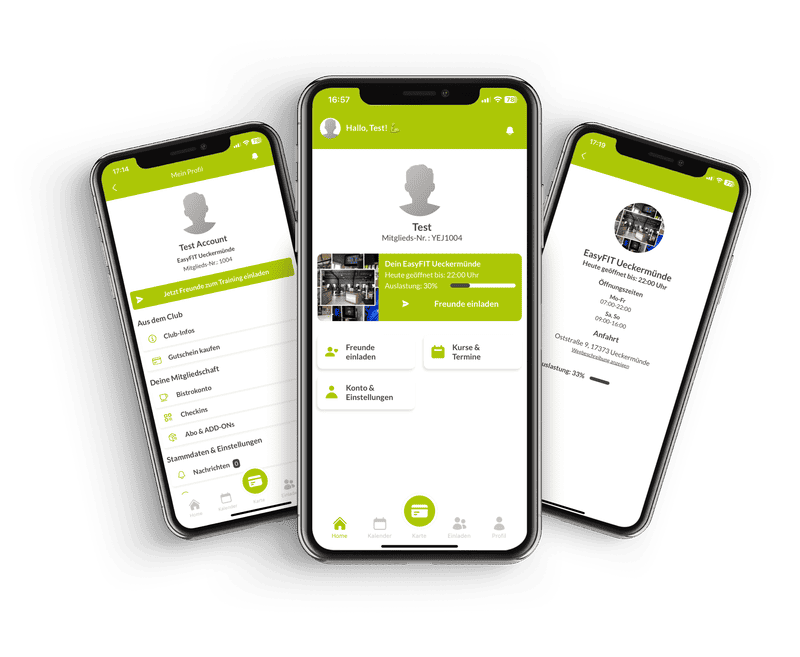 EasyFIT Ueckermünde: Optimiere Dein Training mit der Club-App. Alle Mitgliedsdaten stets griffbereit. Hol Dir jetzt den smarten Workout-Begleiter!